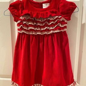 Hanna Andersson red corduroy dress size 100 (4)
